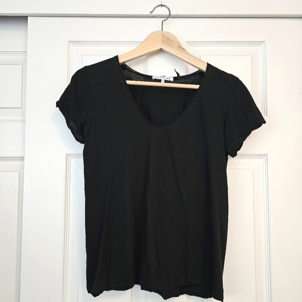 Helmut Lang short sleeve t cotton/cashmere blend